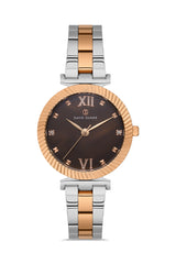 DAVID GUNER ROSE BEYAZ KAPLAMALI KAHVERENGİ KADRANLI KADIN KOL SAATİ DG-8412LA-E6