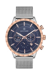 DAVID GUNER ROSE BEYAZ KAPLAMALI MAVİ KADRANLI ERKEK KOL SAATİ - DG-8022GC-E3