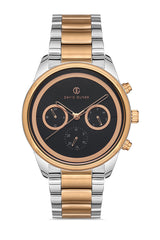 Davıd Guner Rose White Coated Black Dial Men's Watch