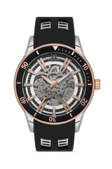 DAVID GUNER ROSE BEYAZ KAPLAMALI SİYAH KADRANLI ERKEK KOL SAATİ - DG-8619GD-E1