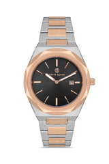 DAVID GUNER Rose Kaplama Siyah Kadranlı Paslanmaz Masif Çelik Erkek Kol Saati - DG-8620GA-E2