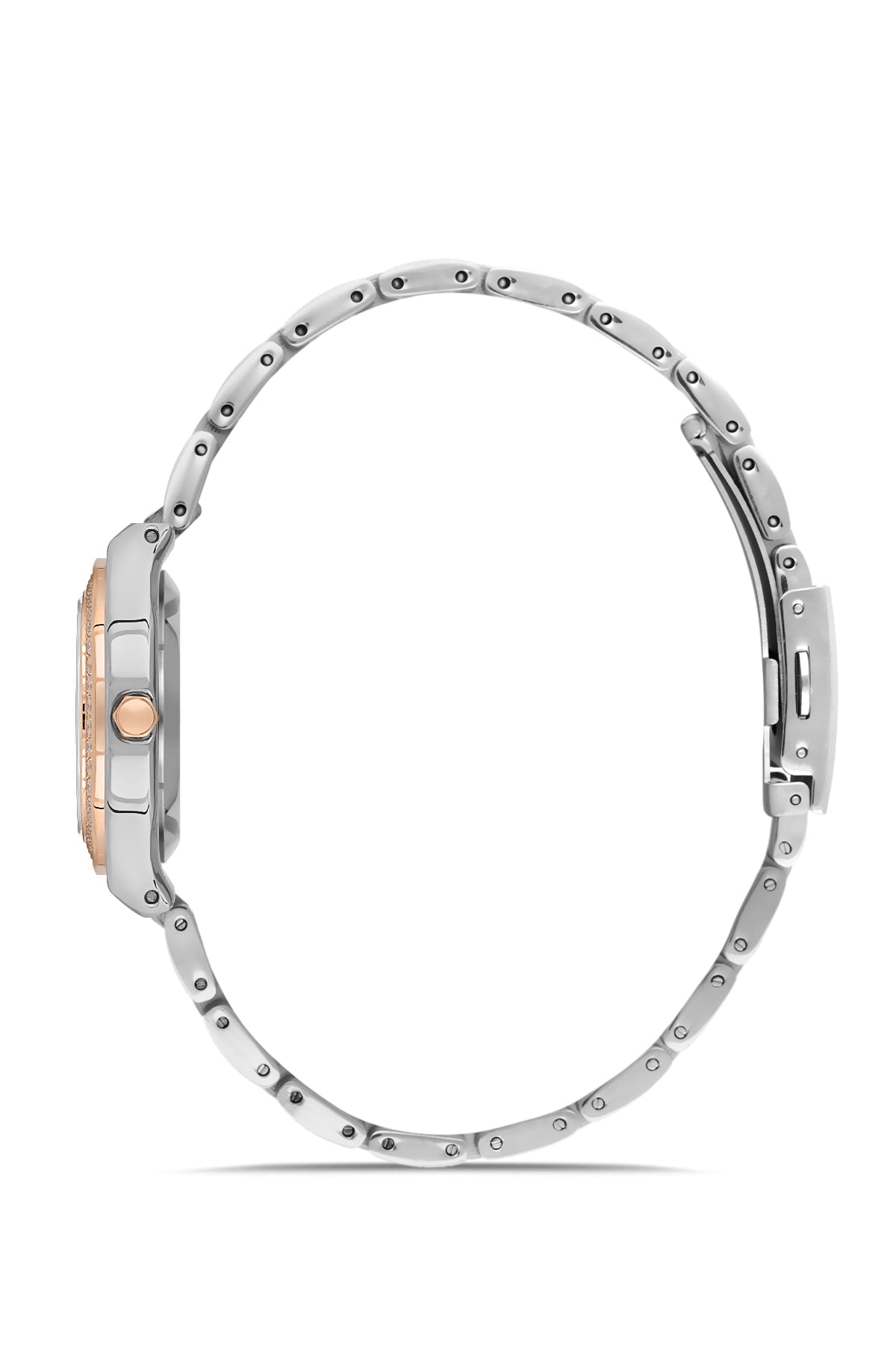 DAVID GUNER Rose Gümüş Kaplamalı Beyaz Kadranlı Kadın Kol Saati - DG-8519LA-E1