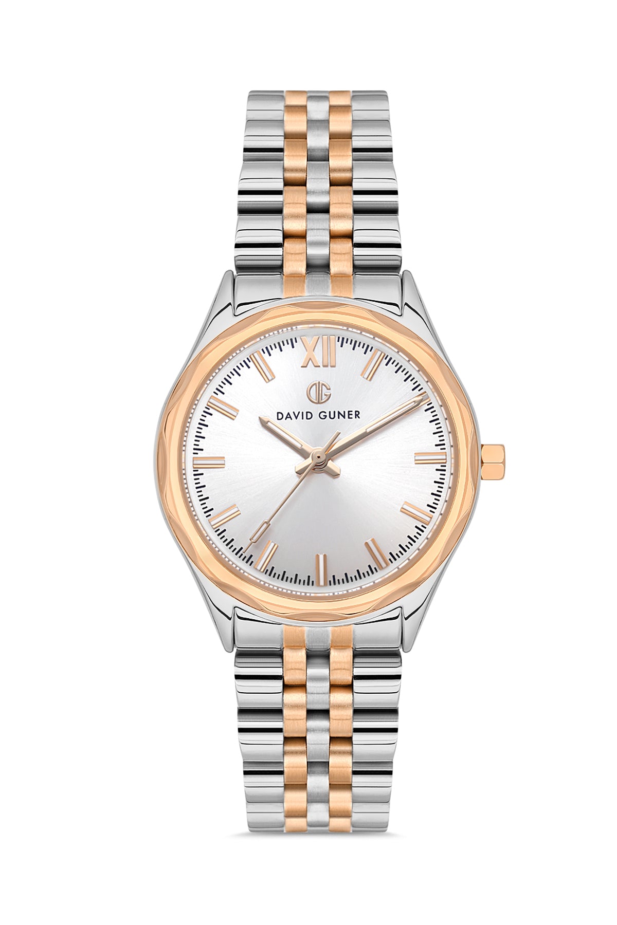 DAVID GUNER Rose Gümüş Kaplamalı Gümüş Kadranlı Kadın Kol Saati - DG-8704LA-E1