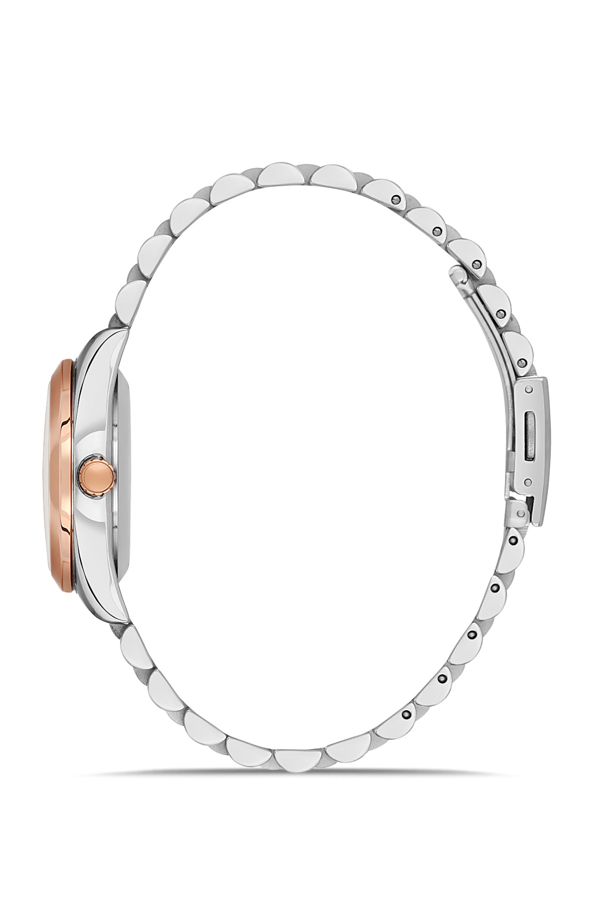 DAVID GUNER Rose Silver Plating Calendar Women's Watch