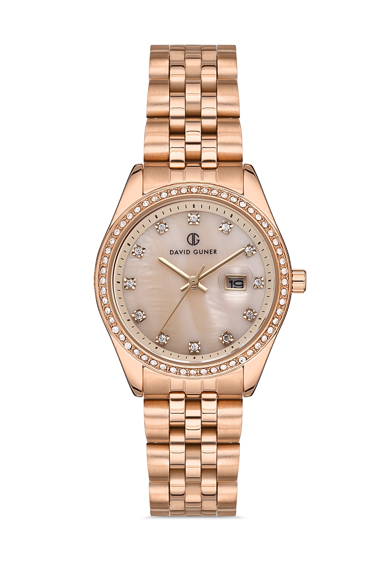 DAVID GUNER Rose Kadranlı Rose Kaplamalı Kadın Kol Saati - DG-8193LA-C5