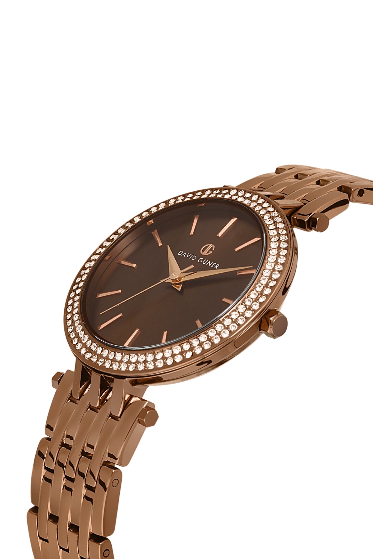 DAVID GUNER ROSE KAHVERENGİ KAPLAMALI KAHVERENGİ KADRANLI KADIN KOL SAATİ DG-8414LA-X6