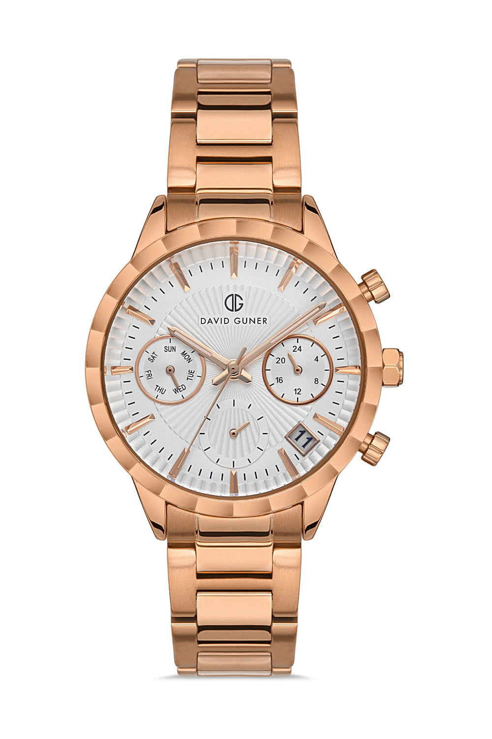 DAVID GUNER Kadın Kol Saati Gümüş Kadran Rose Kasa DG-0380LA-C1