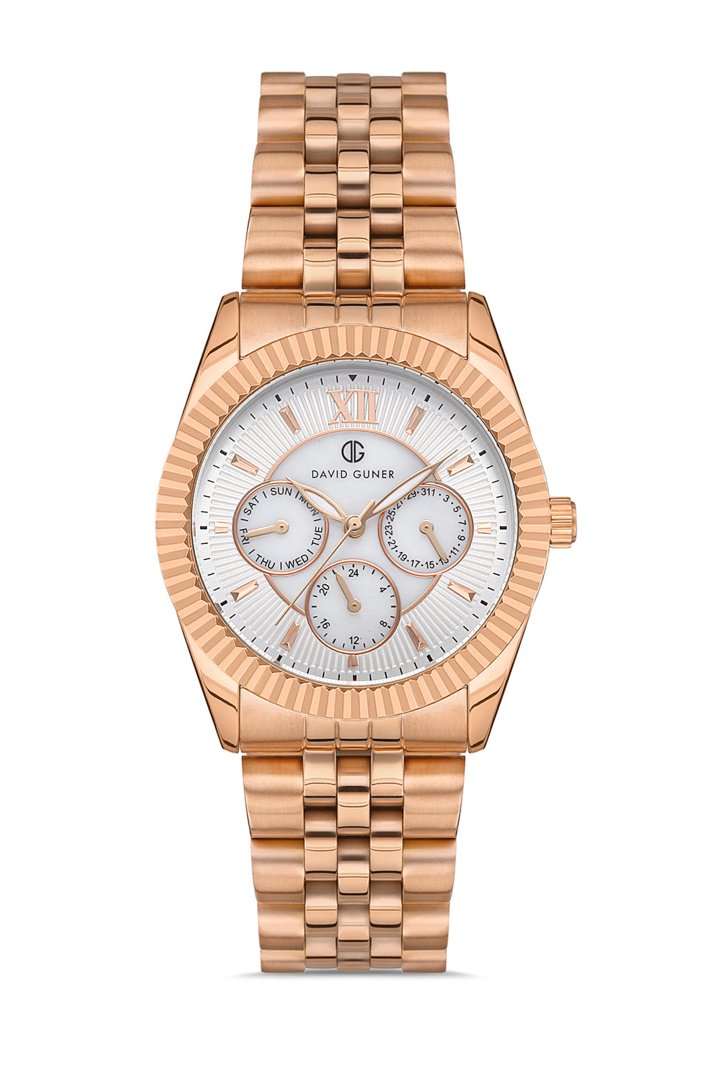 DAVID GUNER Kadın Kol Saati Gümüş Kadran Rose Kasa DG-8098LA-C1