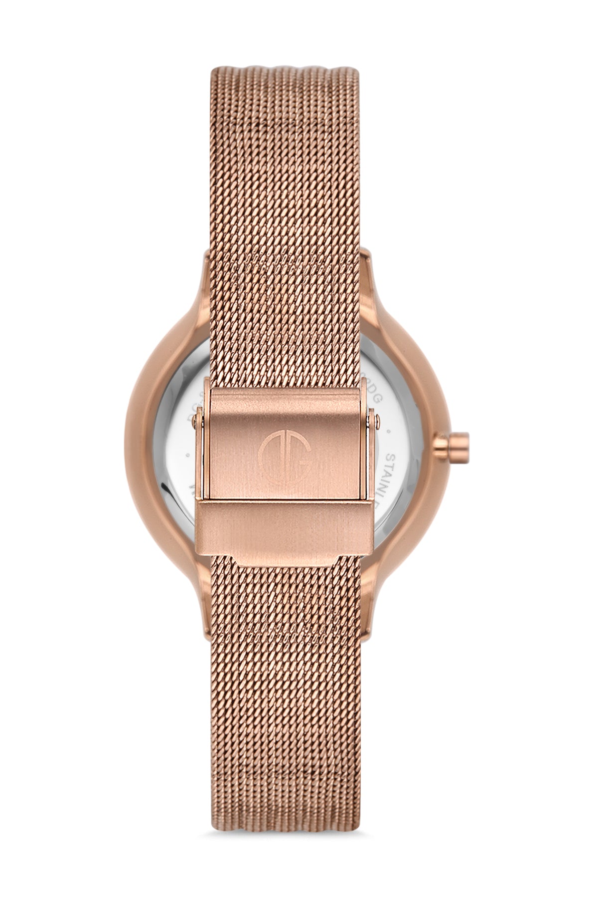 DAVID GUNER ROSE KAPLAMALI BEYAZ KADRANLI KADIN KOL SAATİ - DG-8120LC-C1