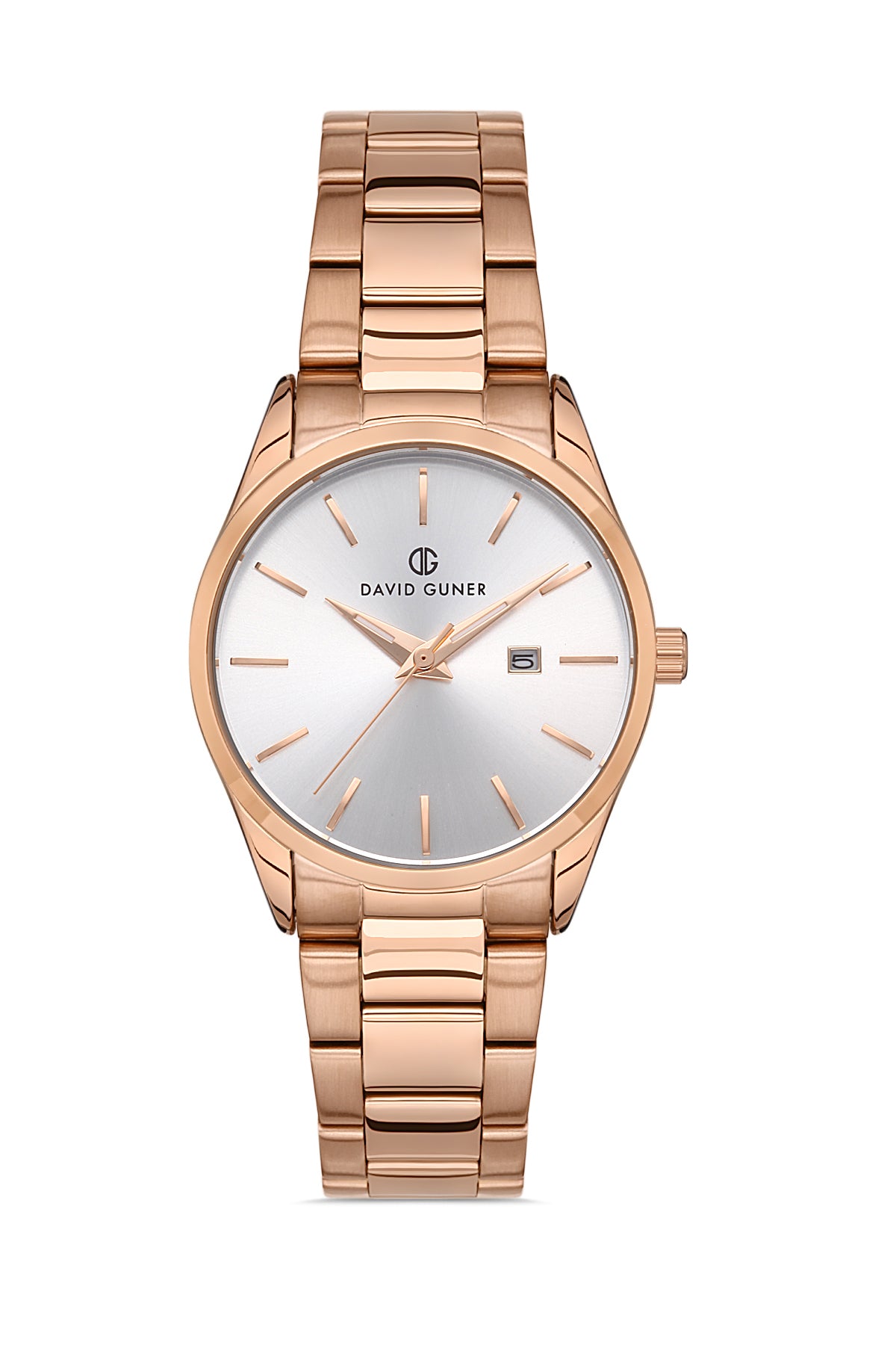 DAVID GUNER ROSE KAPLAMALI BEYAZ KADRANLI KADIN KOL SAATİ DG-8180LA-C1