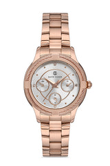 DAVID GUNER ROSE KAPLAMALI BEYAZ KADRANLI KADIN KOL SAATİ DG-8181LA-C1