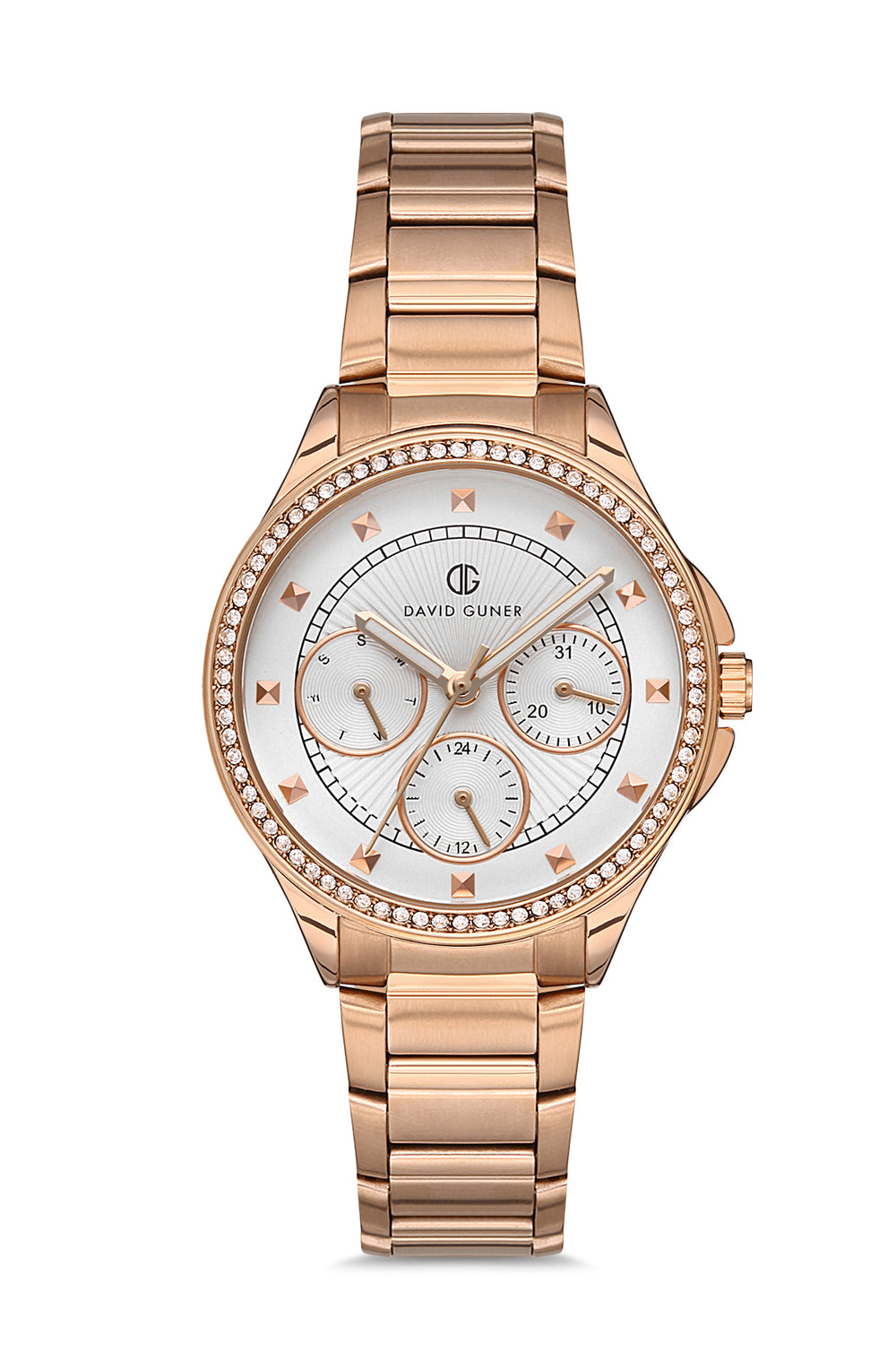 DAVID GUNER Kadın Kol Saati Gümüş Kadran Rose Kasa DG-8186LA-C1
