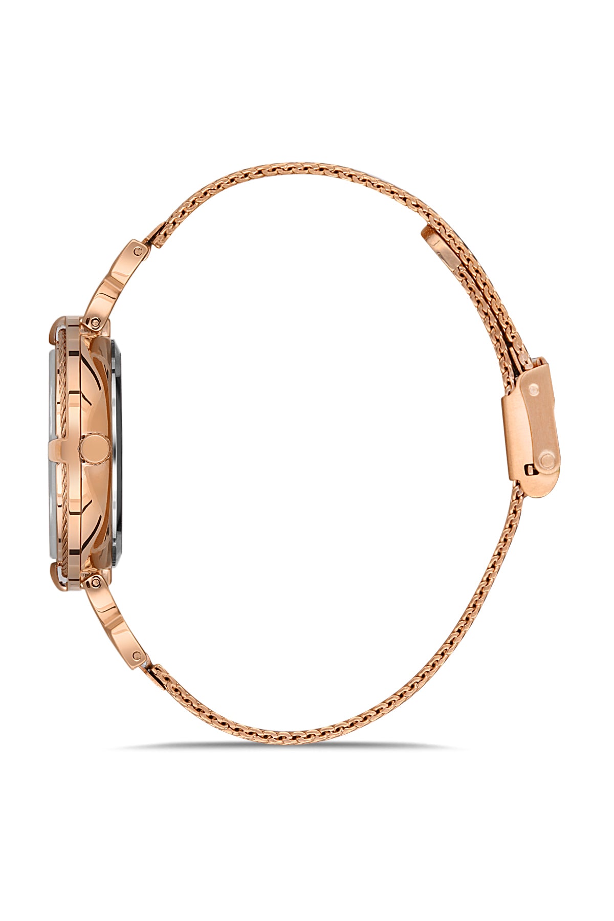 DAVID GUNER ROSE KAPLAMALI BEYAZ KADRANLI KADIN KOL SAATİ DG-8208LC-C1