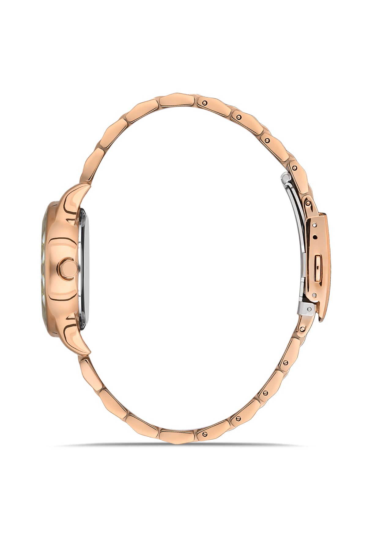 DAVID GUNER ROSE KAPLAMALI BEYAZ KADRANLI KADIN KOL SAATİ DG-8373LA-C1