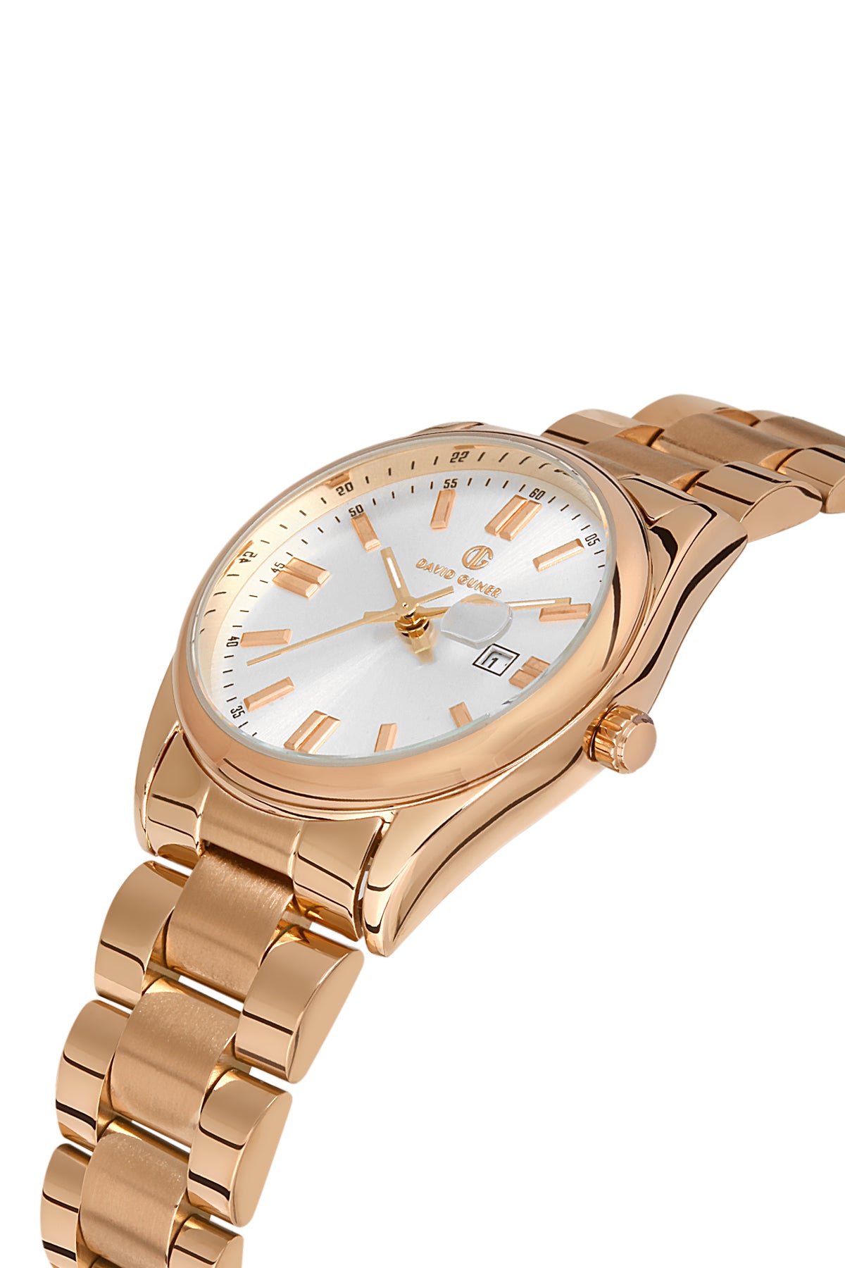 DAVID GUNER ROSE KAPLAMALI BEYAZ KADRANLI KADIN KOL SAATİ DG-8391LA-C1