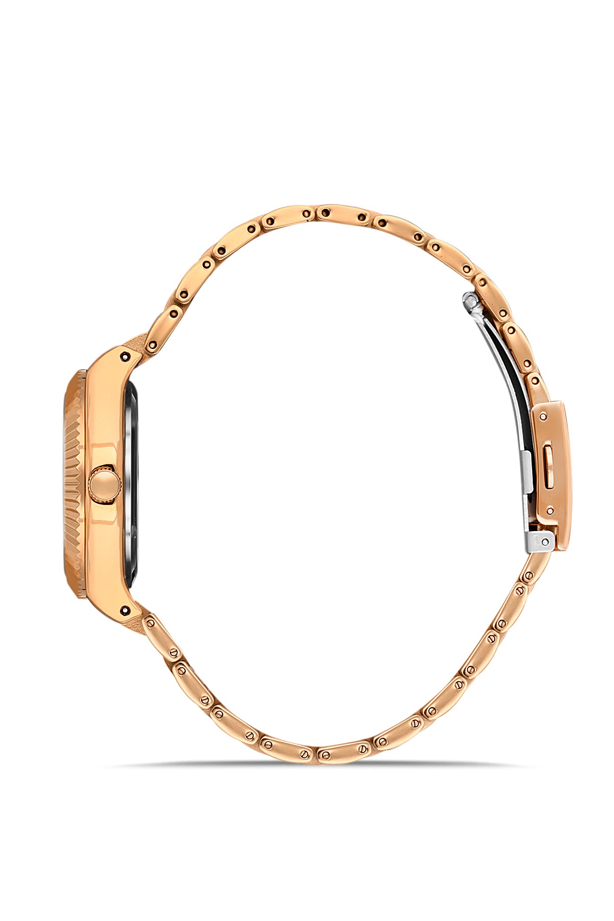 DAVID GUNER Rose Kaplamalı Gümüş Kadranlı Kadın Kol Saati - DG-8409LA-C1