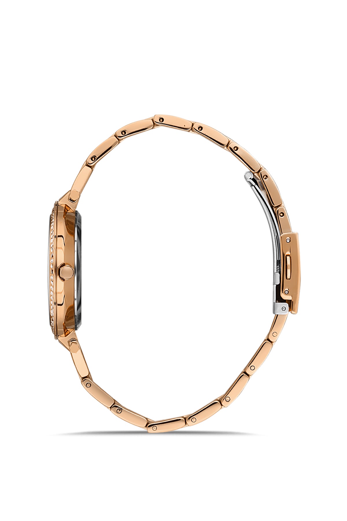 DAVID GUNER ROSE KAPLAMALI BEYAZ KADRANLI KADIN KOL SAATİ DG-8414LA-C1