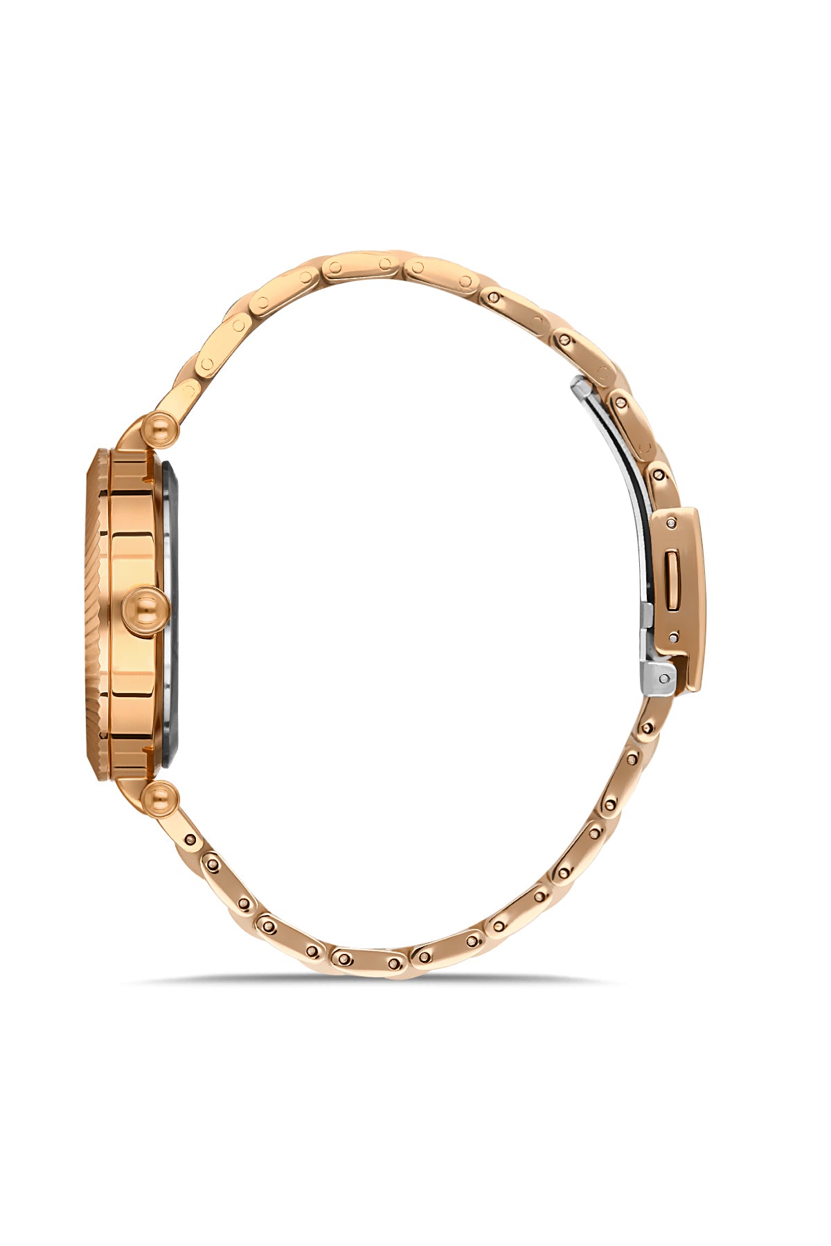 DAVID GUNER Silver Dial Rose Plating Women's Watch