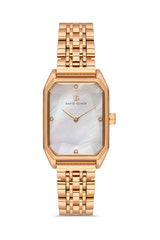 DAVID GUNER ROSE KAPLAMALI BEYAZ KADRANLI KADIN KOL SAATİ DG-8417LA-C1