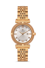 DAVID GUNER ROSE KAPLAMALI BEYAZ KADRANLI KADIN KOL SAATİ DG-8431LA-C1