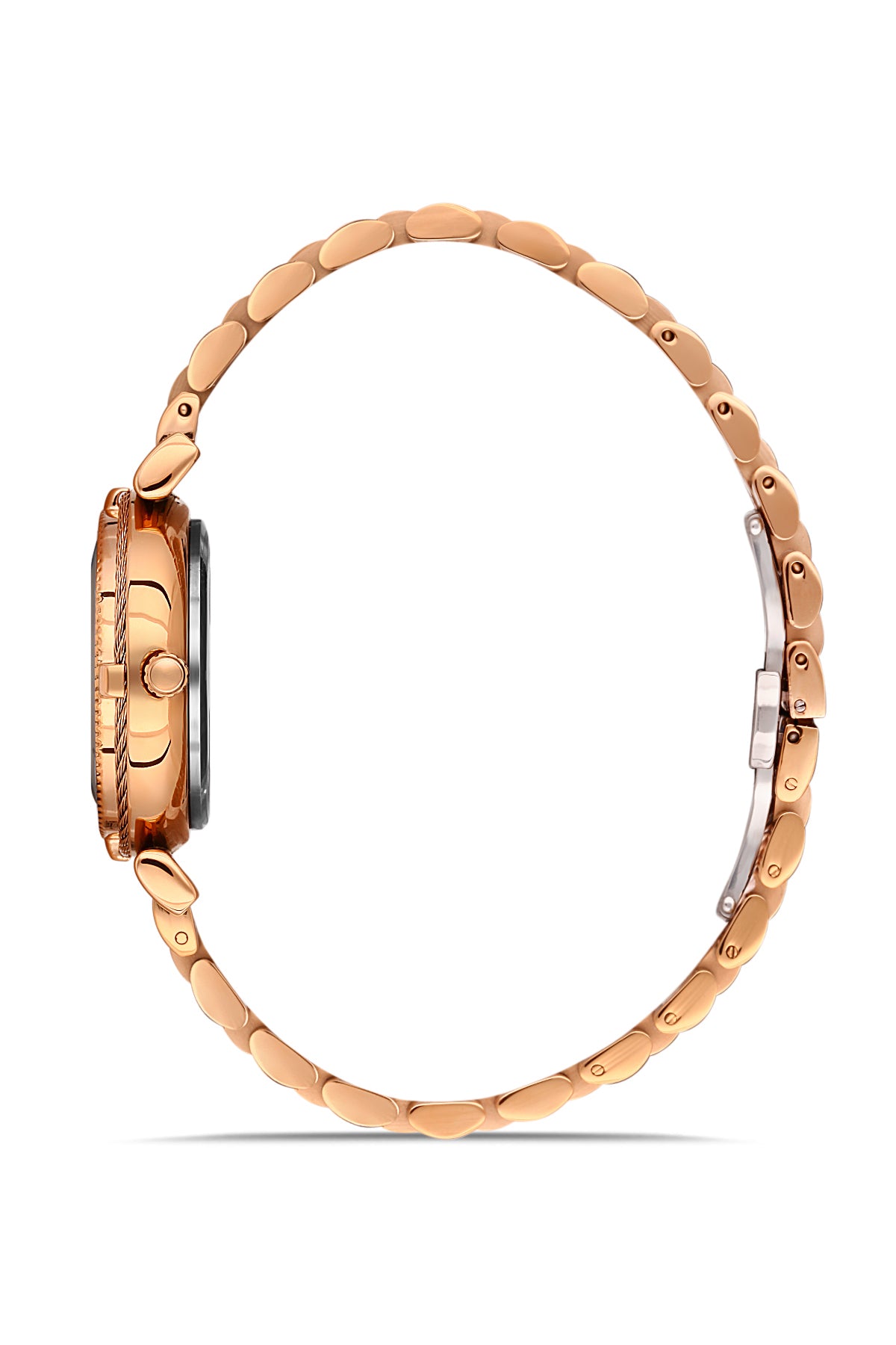 DAVID GUNER ROSE KAPLAMALI BEYAZ KADRANLI KADIN KOL SAATİ DG-8431LA-C1