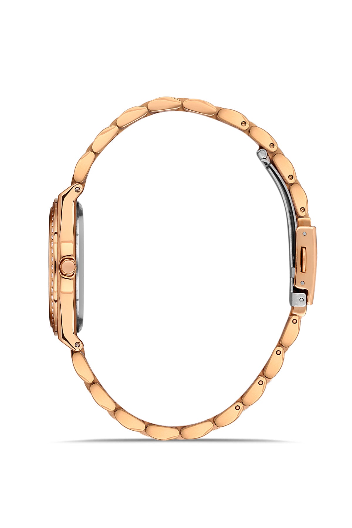 DAVID GUNER Silver Dial Rose Plating Women's Watch