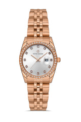 DAVID GUNER ROSE KAPLAMALI BEYAZ KADRANLI KADIN KOL SAATİ DG-8657LA-C1