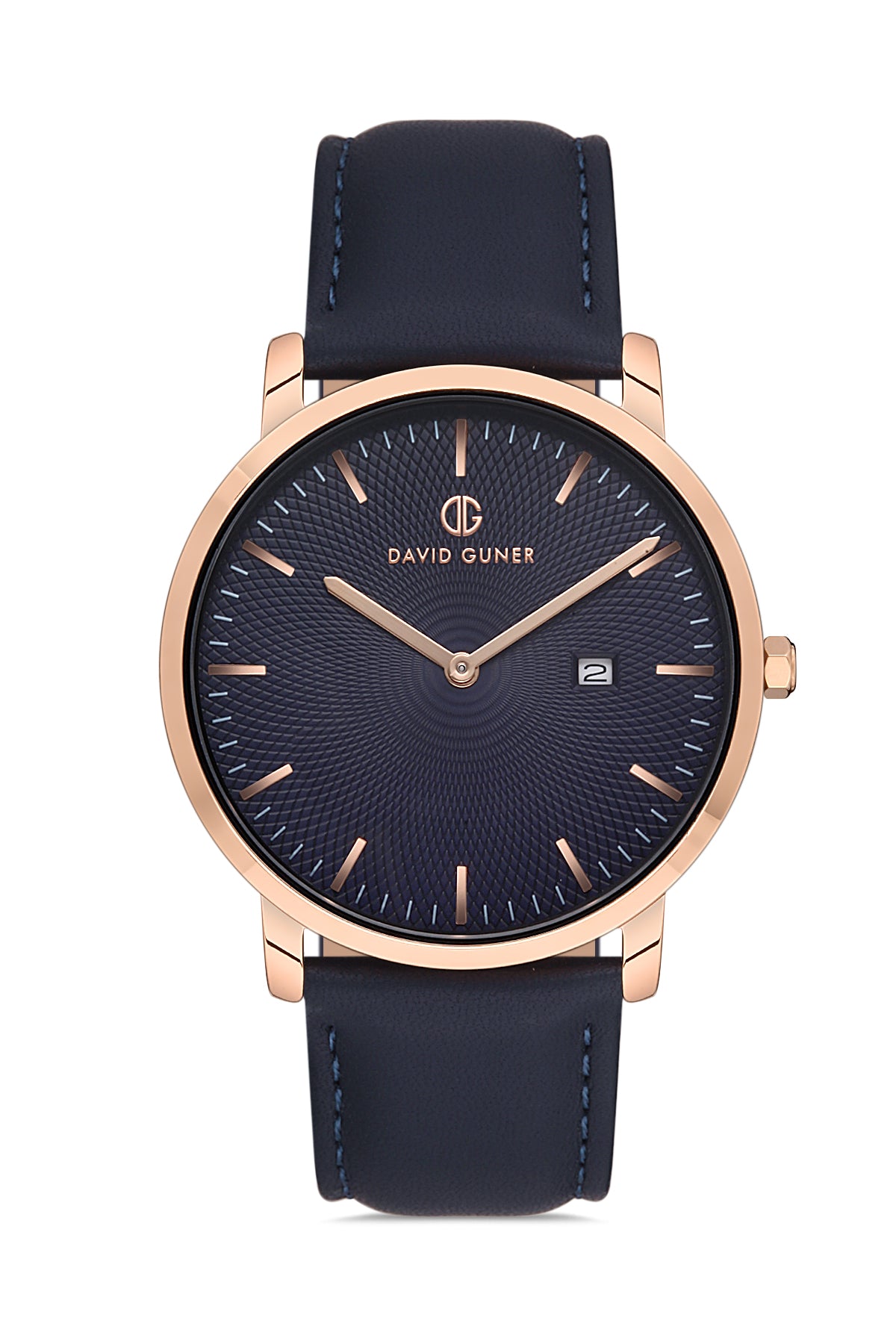 DAVID GUNER ROSE KAPLAMALI MAVİ KADRANLI ERKEK KOL SAATİ DG-8287GB-T3