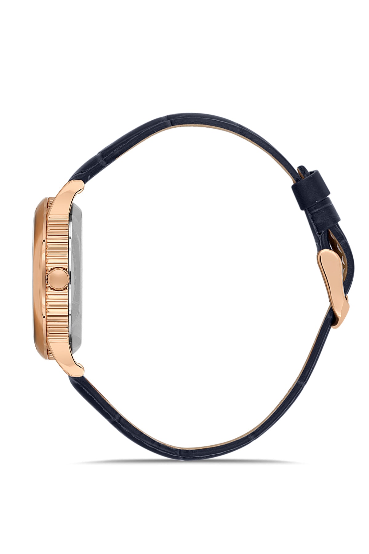 DAVID GUNER Rose Coated Original Leather Band Men's Watch