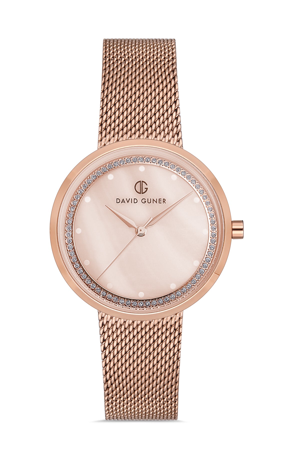 DAVID GUNER ROSE KAPLAMALI ROSE KADRANLI KADIN KOL SAATİ DG-8109LC-C5