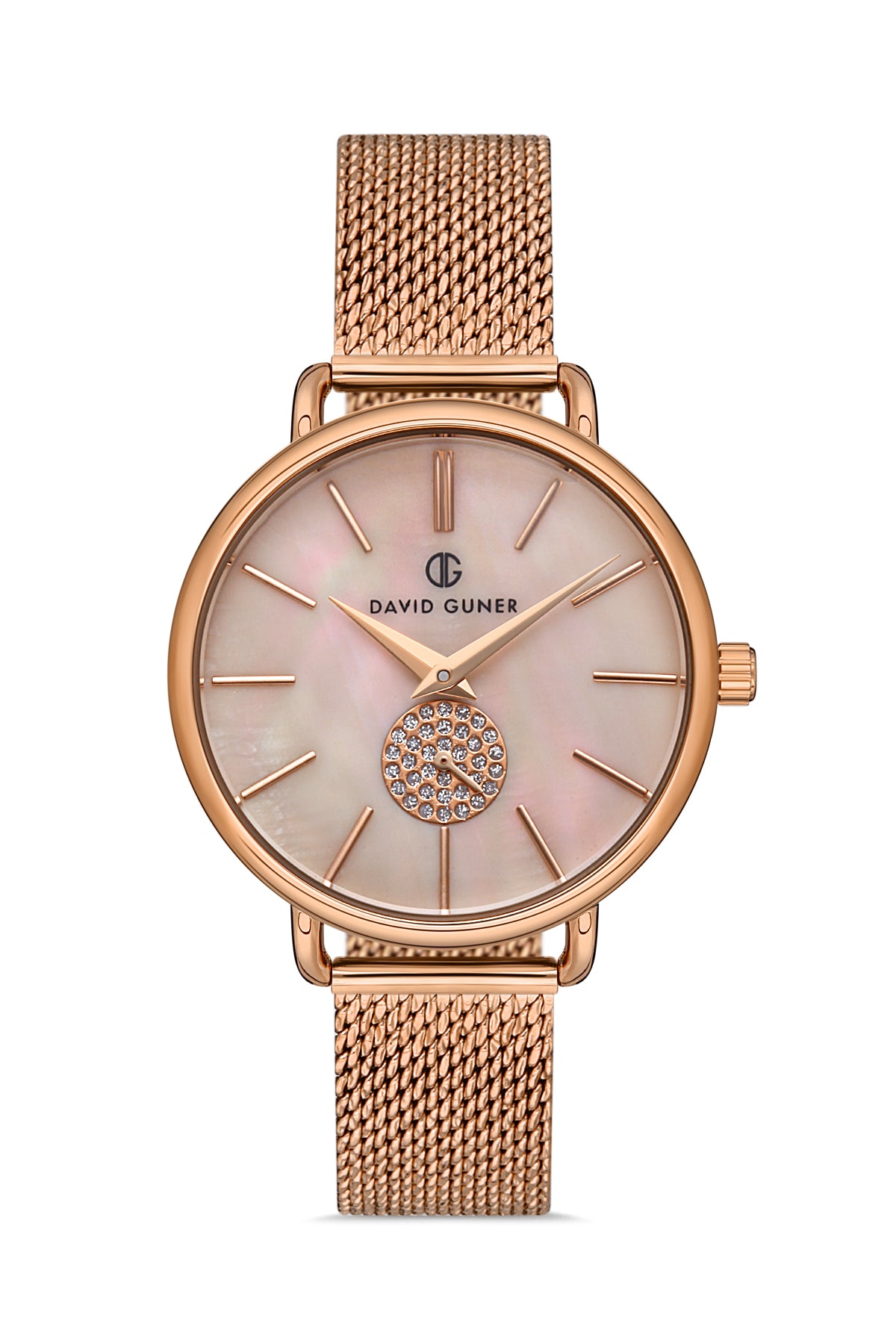 DAVID GUNER ROSE KAPLAMALI ROSE KADRANLI KADIN KOL SAATİ DG-8261LC-C5
