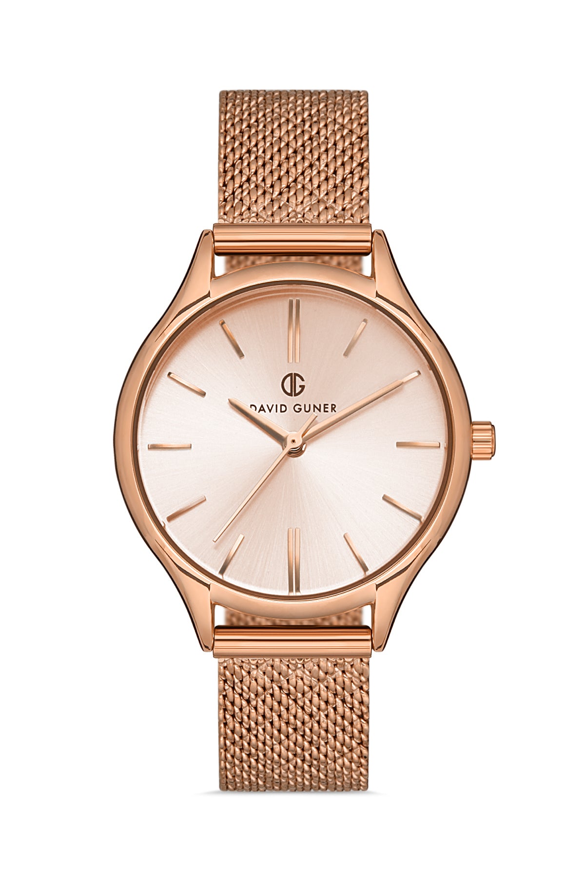 DAVID GUNER Rose-Coated Rose Dial Women's Watch