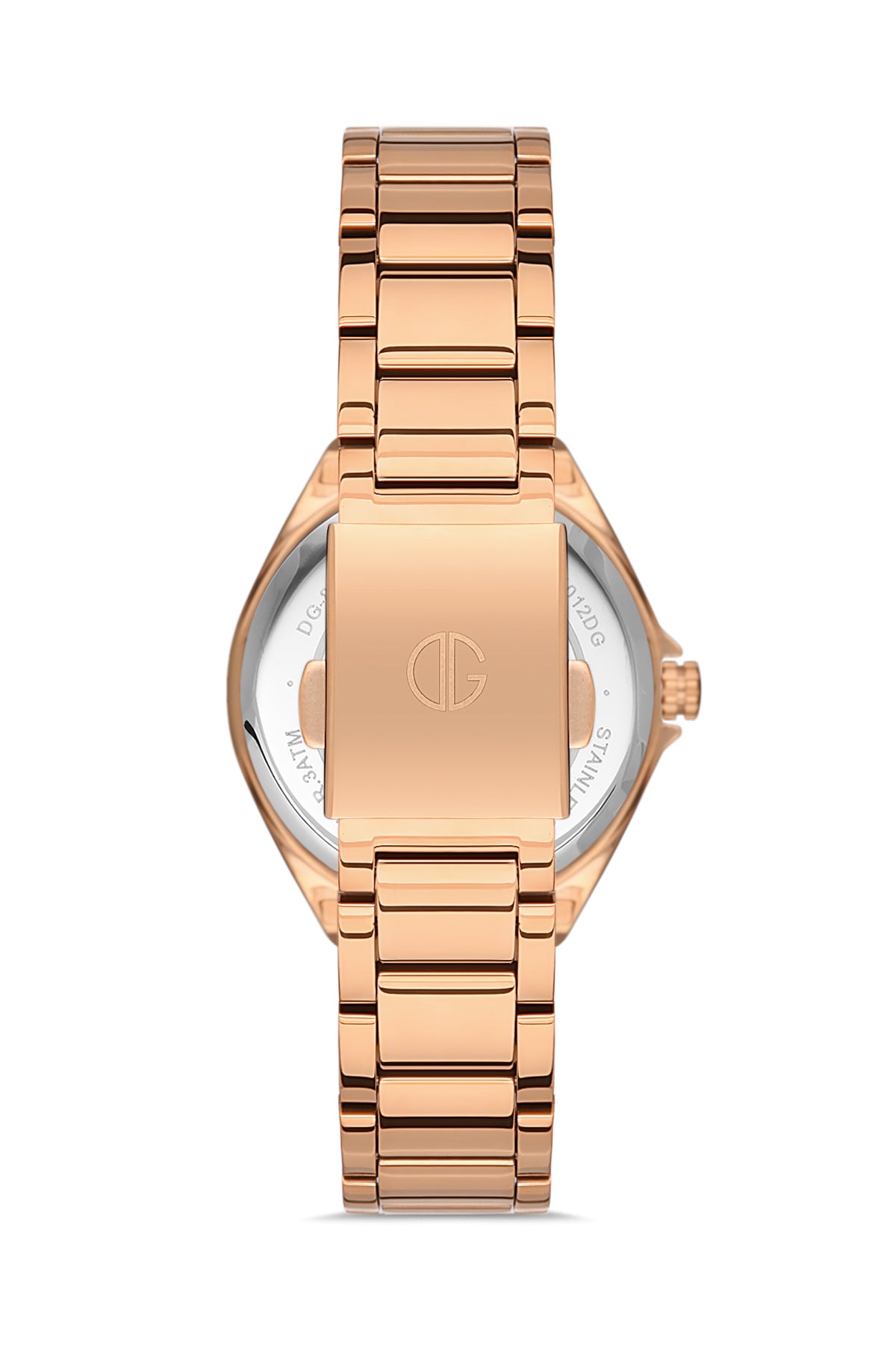 DAVID GUNER Rose Kaplama Rose Kadranlı Düz Paslanmaz Masif Çelik Kadın Kol Saati - DG-8374LA-C5