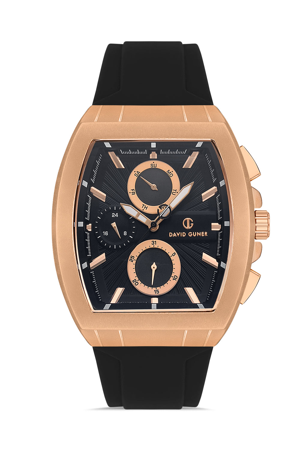 DAVID GUNER Erkek Kol Saati Siyah Kadran Rose Kasa DG-8486GD-R2
