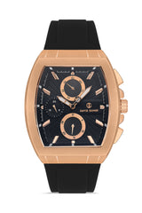 DAVID GUNER ROSE KAPLAMALI SİYAH KADRANLI ERKEK KOL SAATİ DG-8486GD-R2