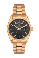 DAVID GUNER ROSE KAPLAMALI SİYAH KADRANLI ERKEK KOL SAATİ DG-8493GA-C2