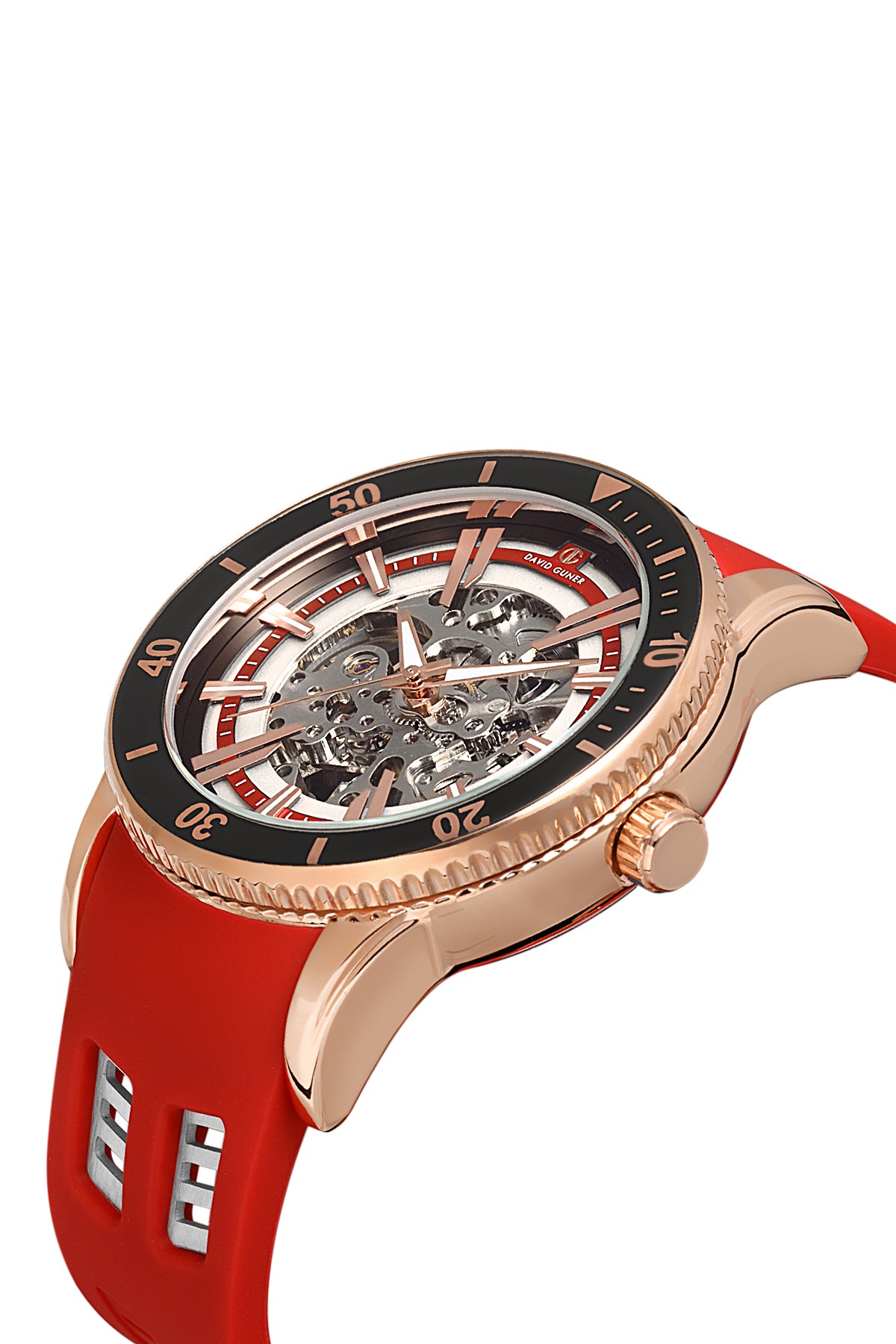 DAVID GUNER ROSE KAPLAMALI SİYAH KADRANLI ERKEK KOL SAATİ - DG-8619GD-ZT1