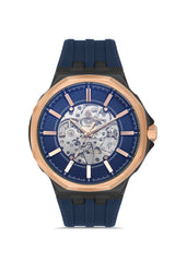 DAVID GUNER Rose mavi Kaplamalı Mavi Kadranlı Erkek Kol Saati - DG-8823GD-E3