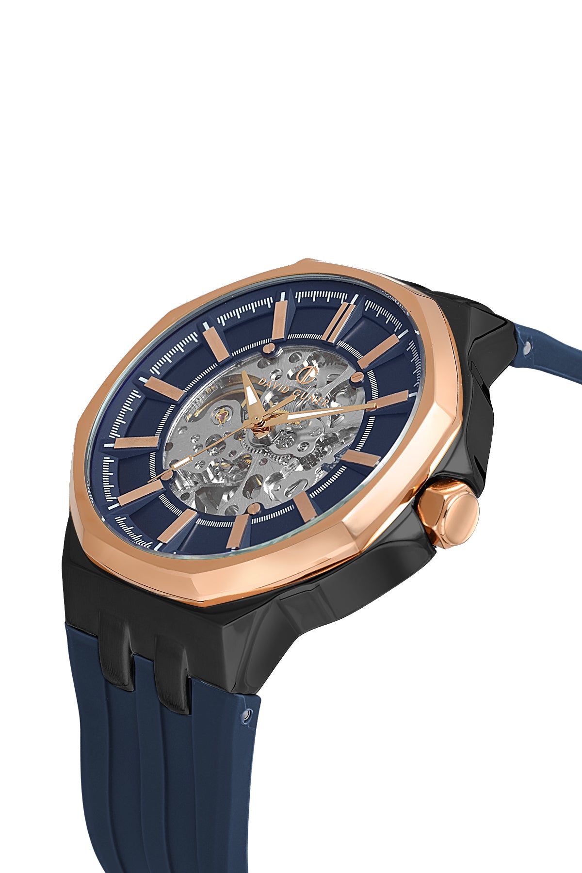 DAVID GUNER Rose mavi Kaplamalı Mavi Kadranlı Erkek Kol Saati - DG-8823GD-E3