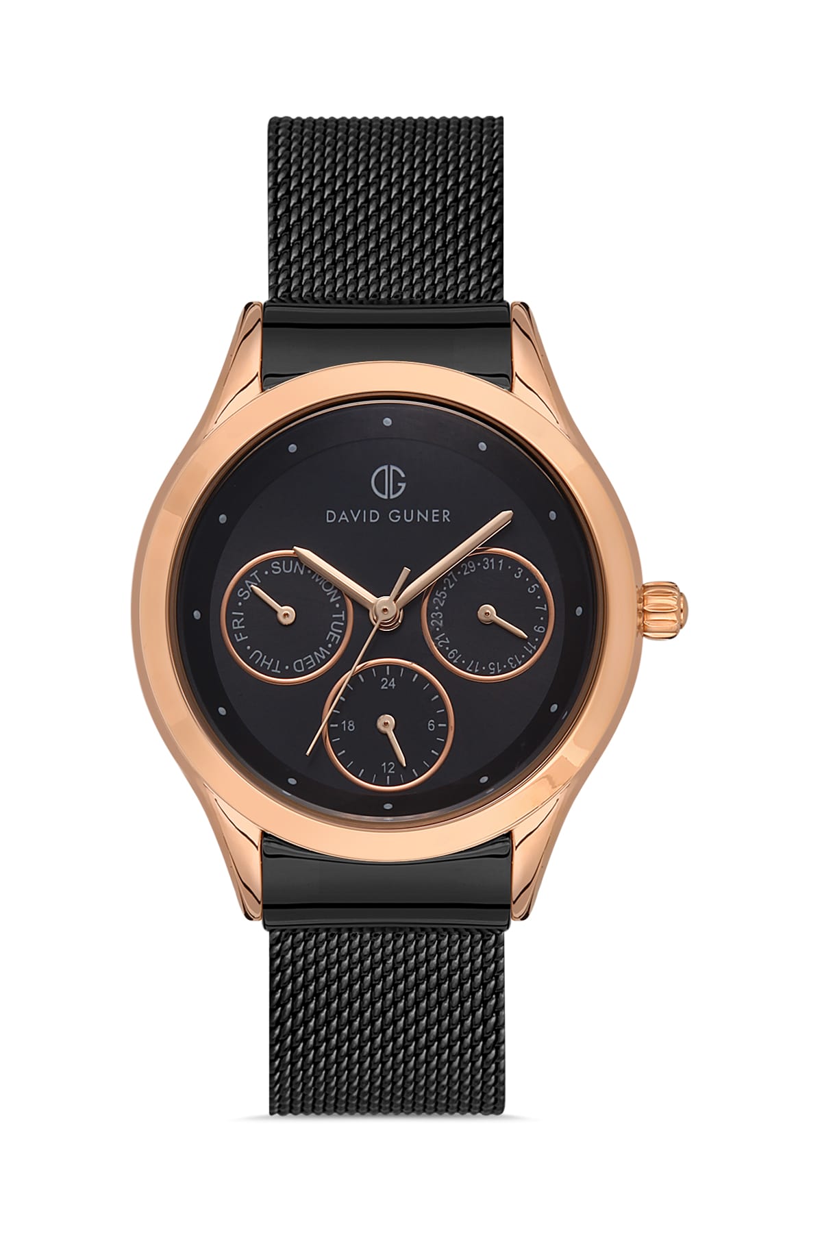 Davıd Guner Rose Black Coated Women's Watch