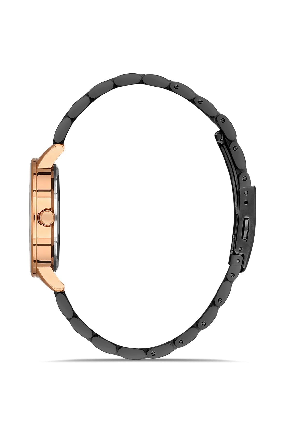 DAVID GUNER Rose Black Coated Women's Watch