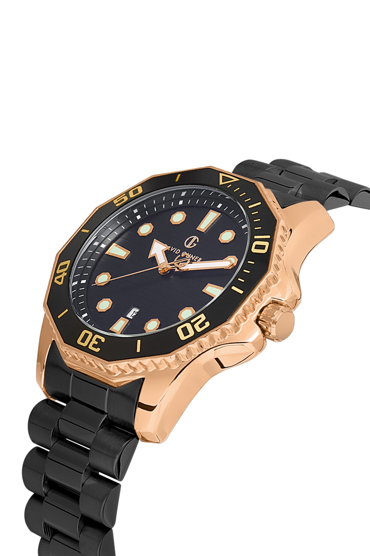 DAVID GUNER ROSE SİYAH KAPLAMALI SİYAH KADRANLI ERKEK KOL SAATİ - DG-8394GA-R2