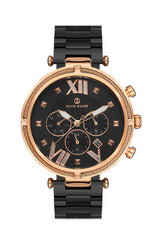 DAVID GUNER ROSE SİYAH KAPLAMALI SİYAH KADRANLI ERKEK KOL SAATİ - DG-8273GA-R2