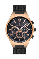 DAVID GUNER ROSE SİYAH KAPLAMALI SİYAH KADRANLI ERKEK KOL SAATİ - DG-8343GC-R2