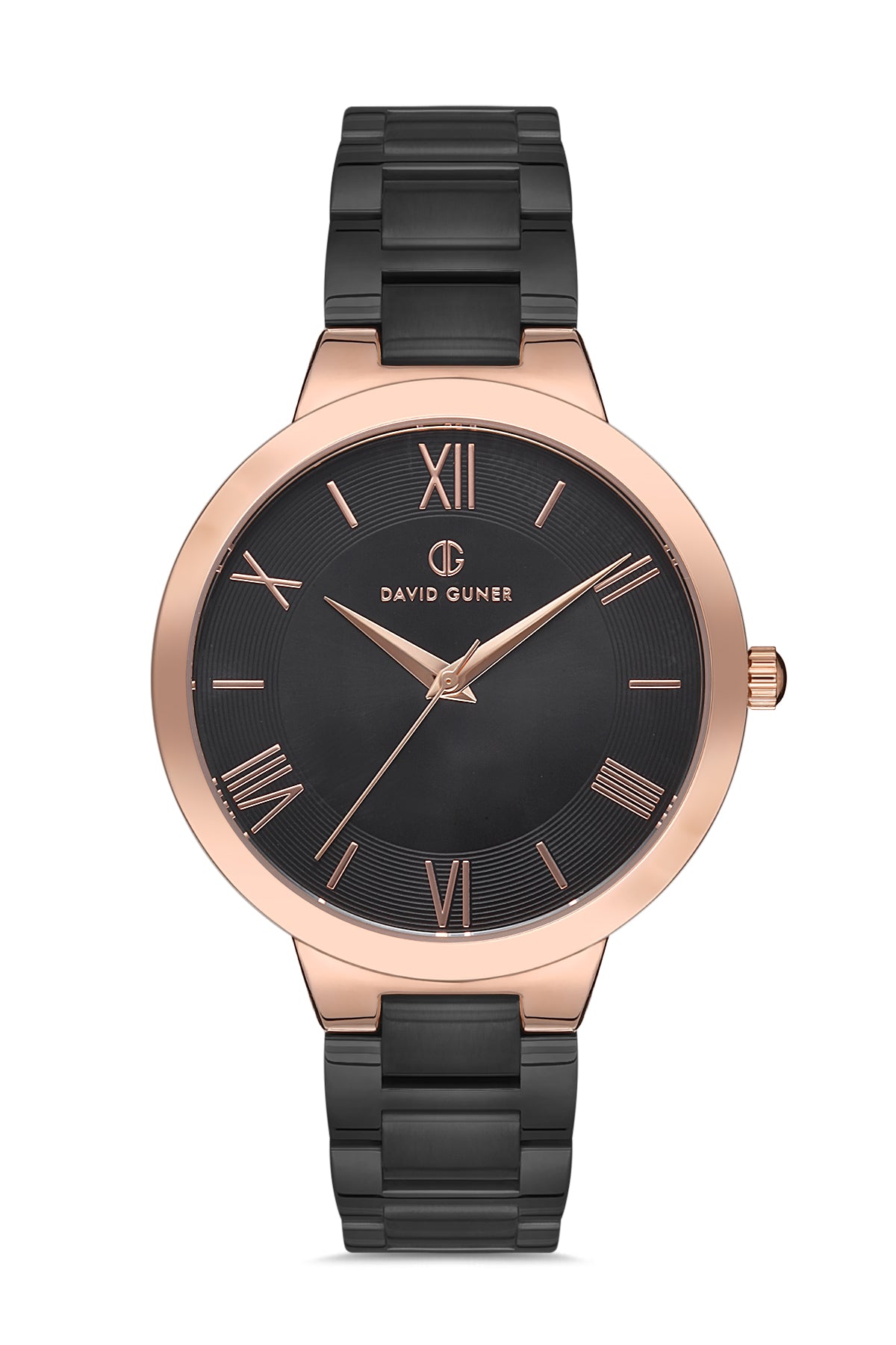 DAVID GUNER ROSE SİYAH KAPLAMALI SİYAH KADRANLI ERKEK KOL SAATİ - DG-8146GA-R2