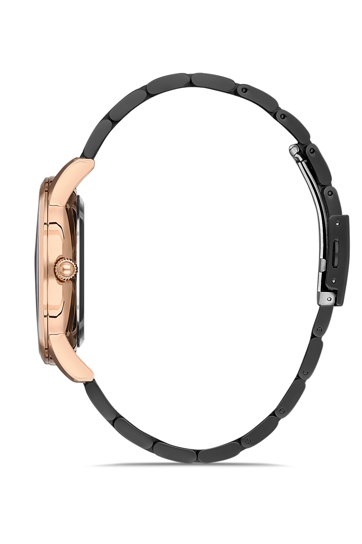 DAVID GUNER Rose Siyah Kaplama Siyah Kadranlı Multi Fonksiyon Erkek Kol Saati