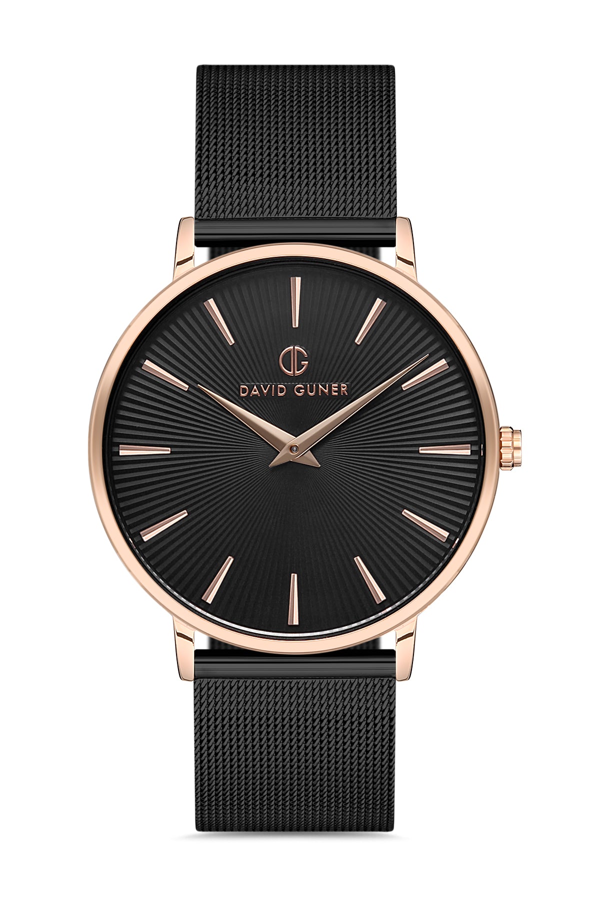 DAVID GUNER ROSE SİYAH KAPLAMALI SİYAH KADRANLI ERKEK KOL SAATİ - DG-8233GC-R2