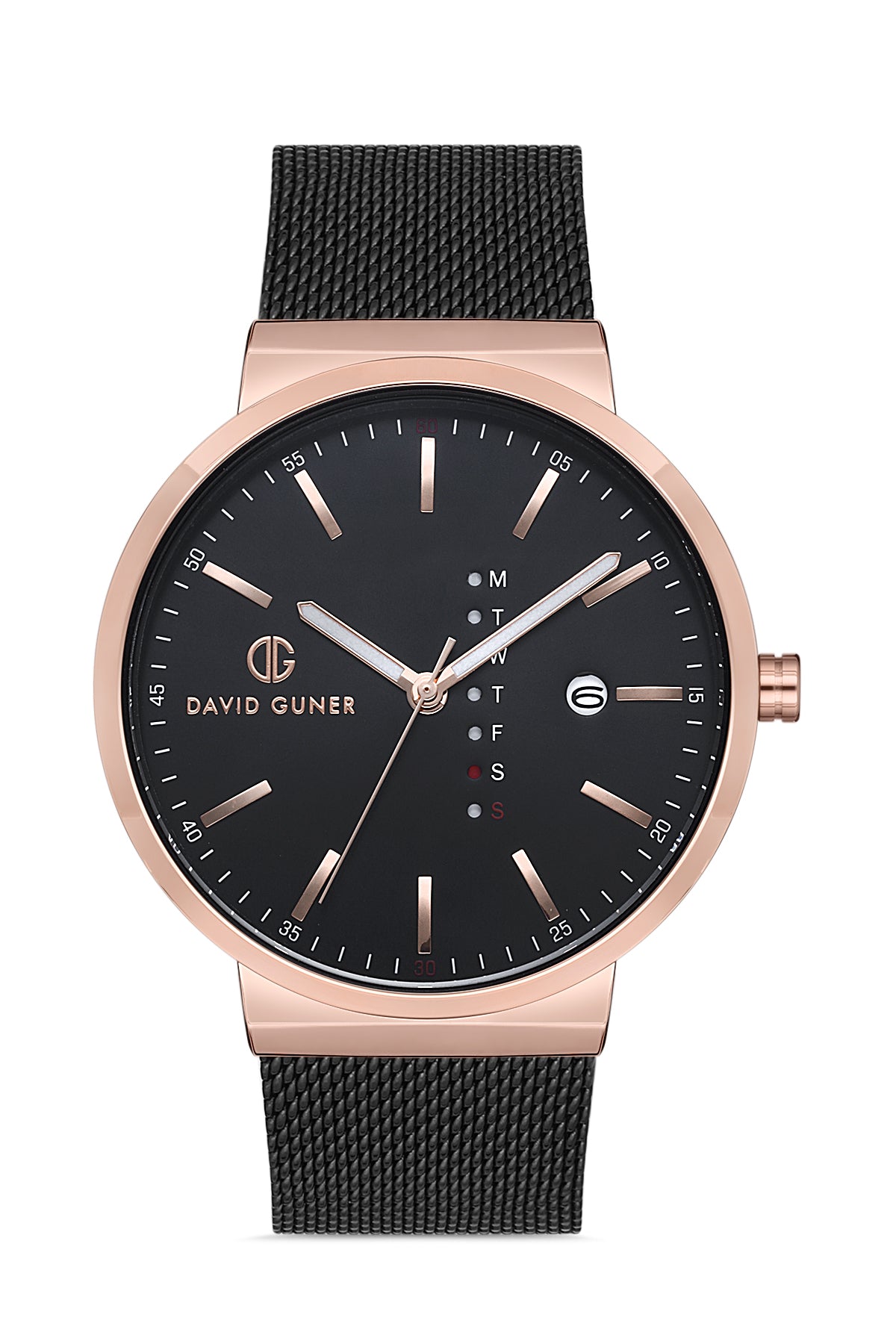 DAVID GUNER ROSE SİYAH KAPLAMALI SİYAH KADRANLI ERKEK KOL SAATİ - DG-8240GC-R2