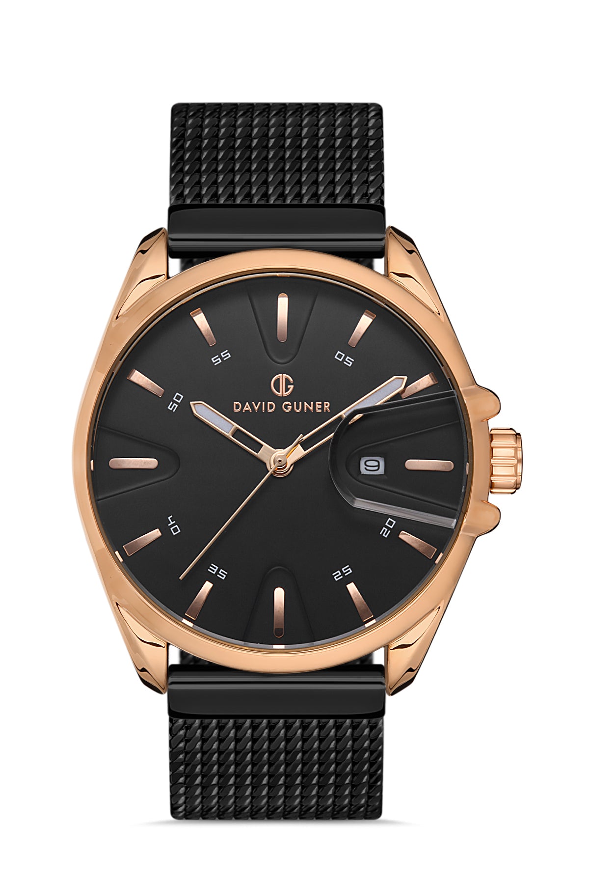 DAVID GUNER ROSE SİYAH KAPLAMALI SİYAH KADRANLI ERKEK KOL SAATİ DG-8295GC-R2