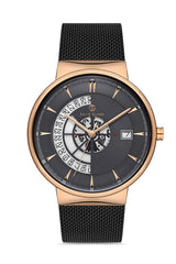 DAVID GUNER ROSE SİYAH KAPLAMALI SİYAH KADRANLI ERKEK KOL SAATİ DG-8309GC-R2